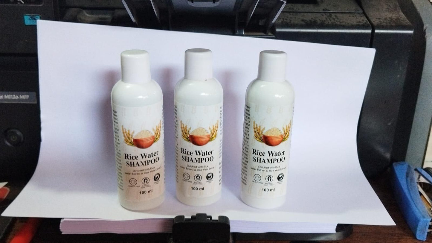 Rice Water Hair Shampoo, Paraben and Sulphate Free (Pack of 2)